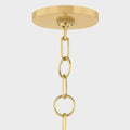Solie Woven Pendant - Brass chain details
