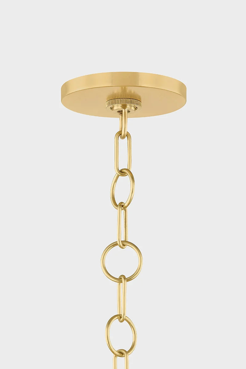 Solie Woven Pendant - Brass chain details
