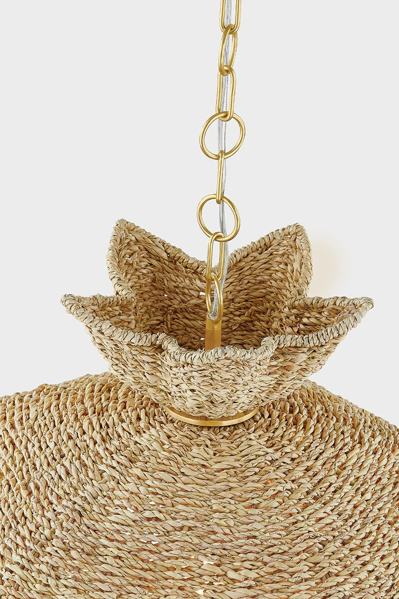 Solie Woven Pendant - Top closeup