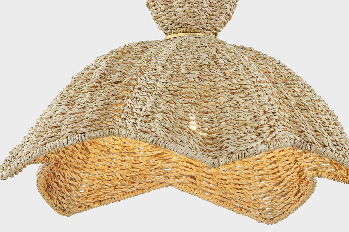 Solie Woven Pendant - Lotus Flower Shape