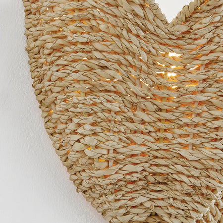 Solie Woven Wall Sconce - Woven Palm Leaves