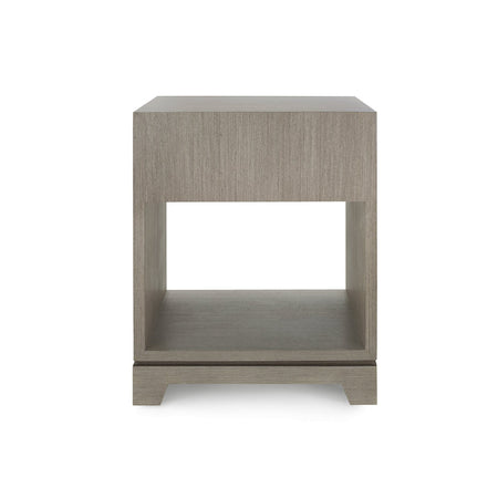 Stevie Grey Oak Bedside Table finished back