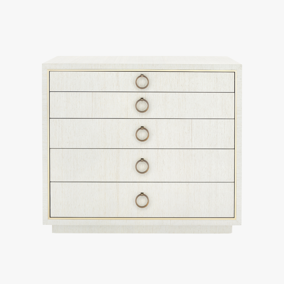 Sadie Silver Grasscloth Chest