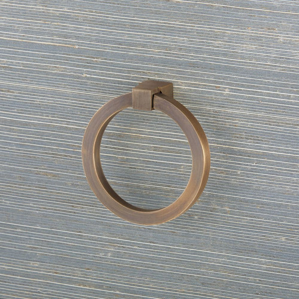 Sadie Slate Blue Dresser Round Ring Pull