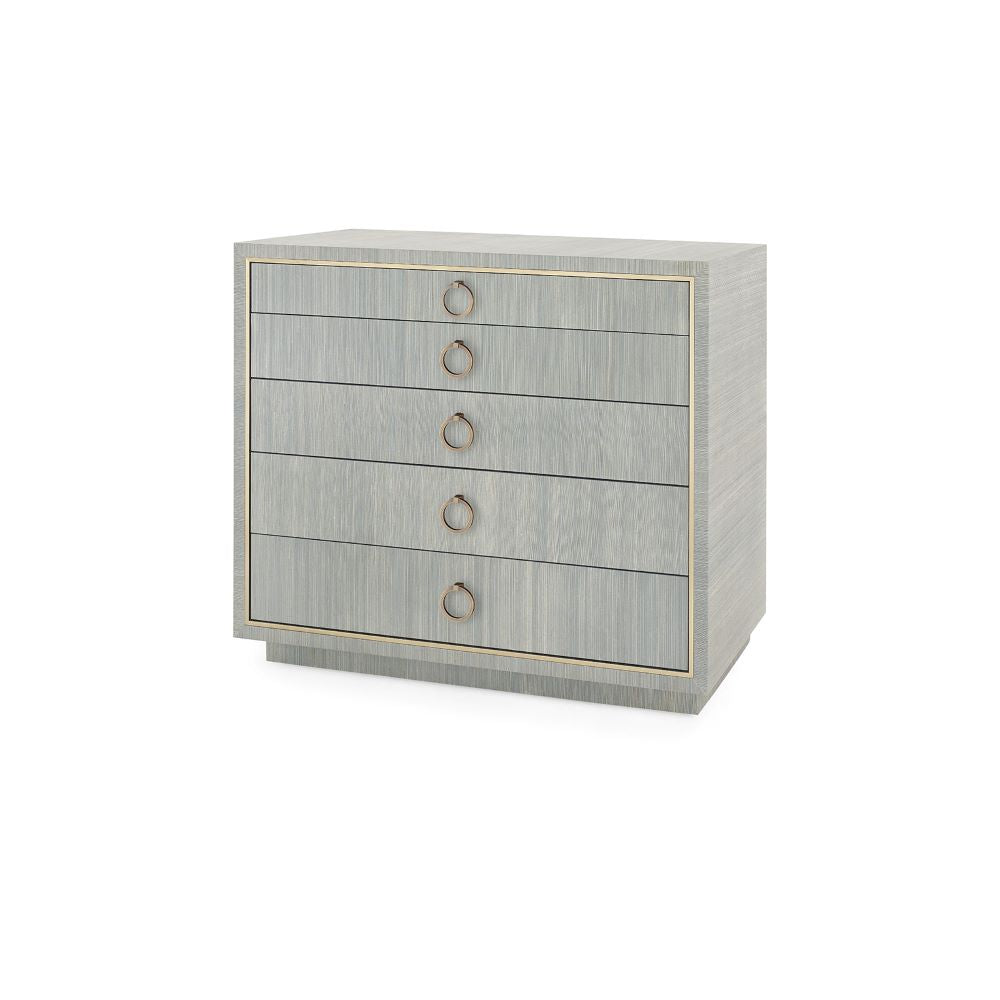 Sadie Slate Blue Grasscloth Chest from Dear Keaton
