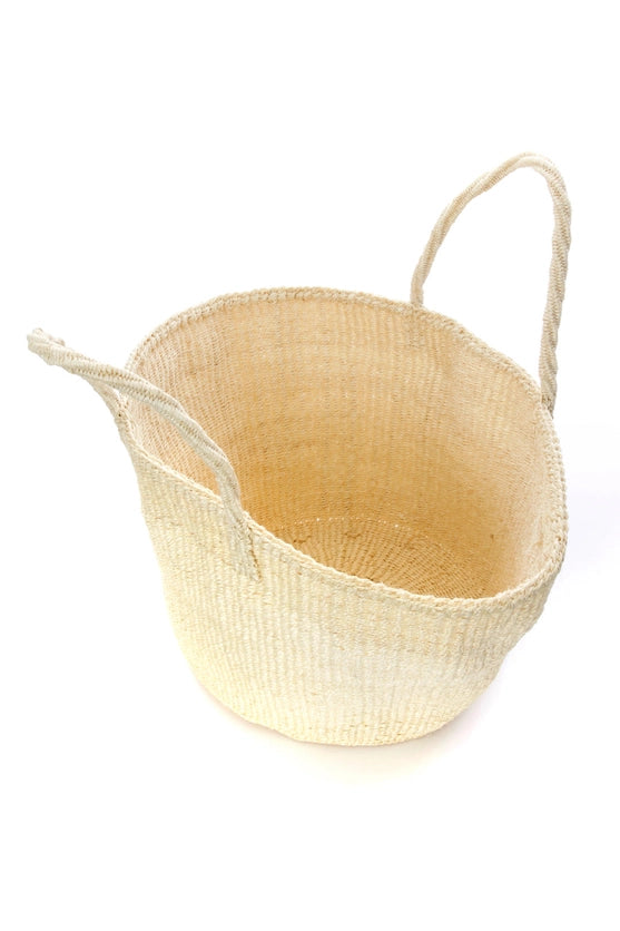 Sag Harbor Ivory Sisal Tote - beach bag interior view