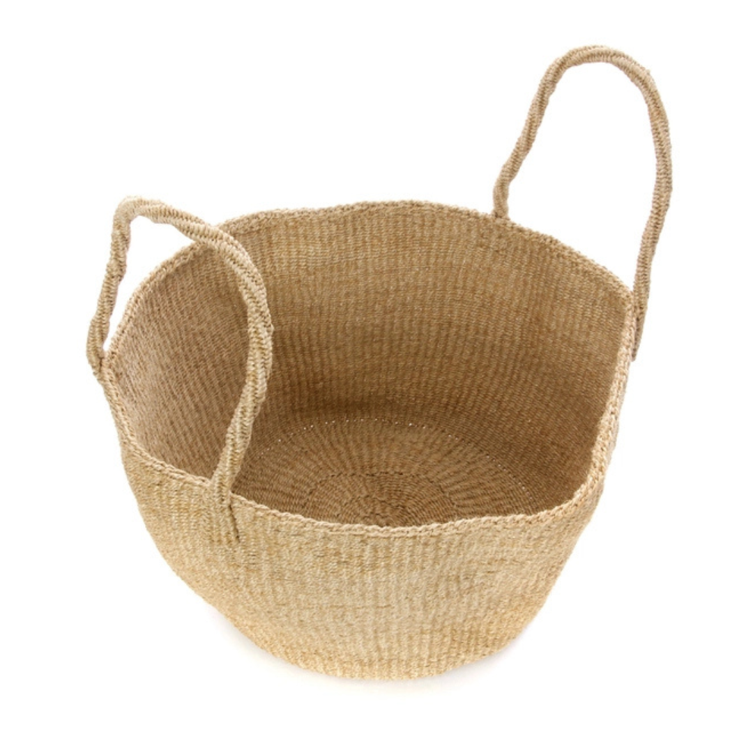 Sag Harbor Woven Sisal Tote Bag inside view