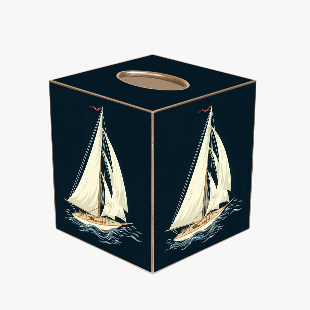 Sailboat Tissue Box Cover