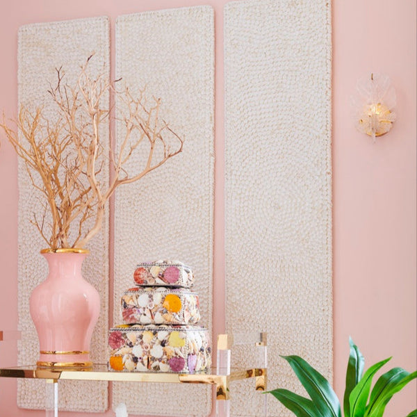 Sanibel Mixed Shell Box Set styled in pink room