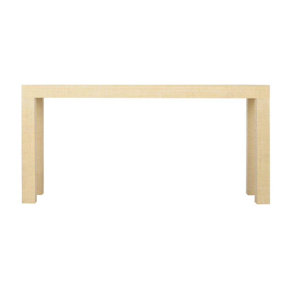 Sanibel Natural Raffia Wrapped Console Table 