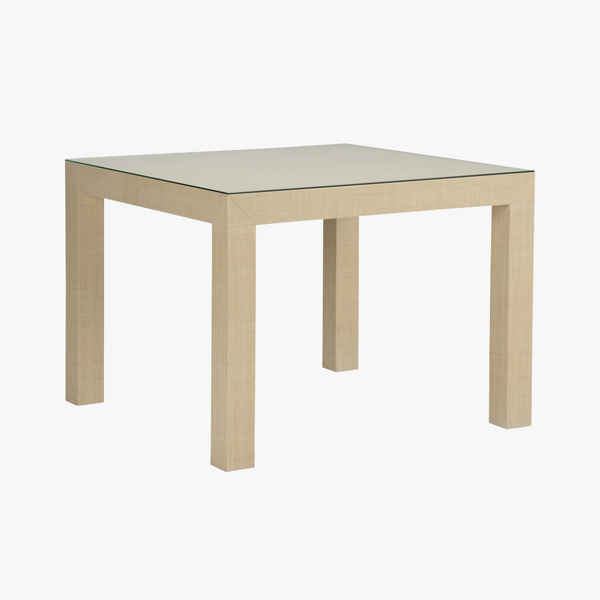 Sanibel Natural Raffia Game Table - Parsons Grasscloth - Dear Keaton