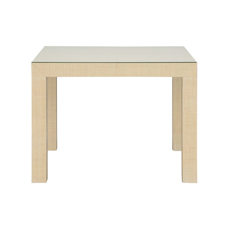 Sanibel Natural Raffia Game Table side view
