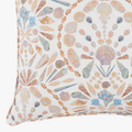 Sanibel Shell Collage Pillow - corner closeup