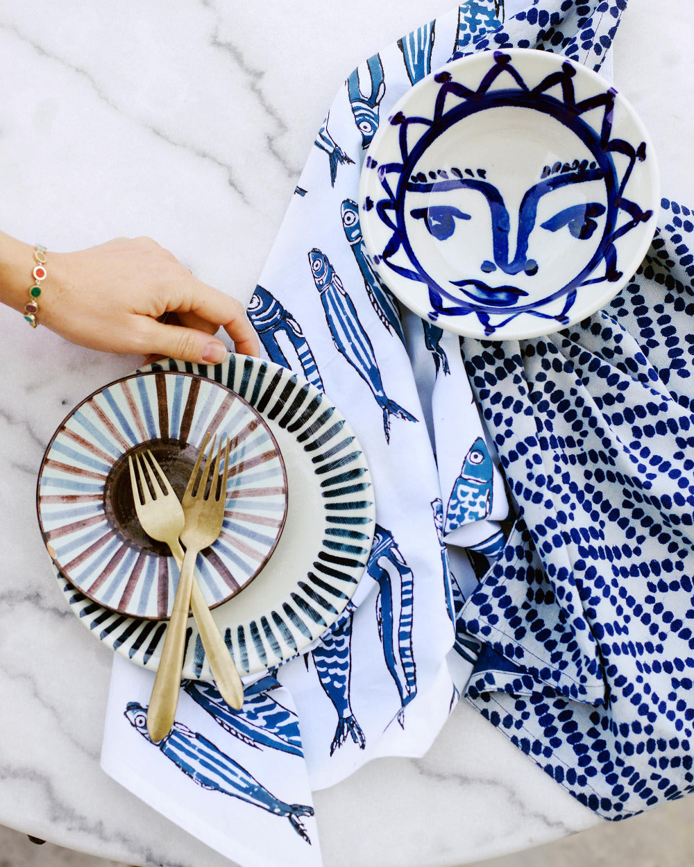 Sardines Napkins with Nila Mix Napkins