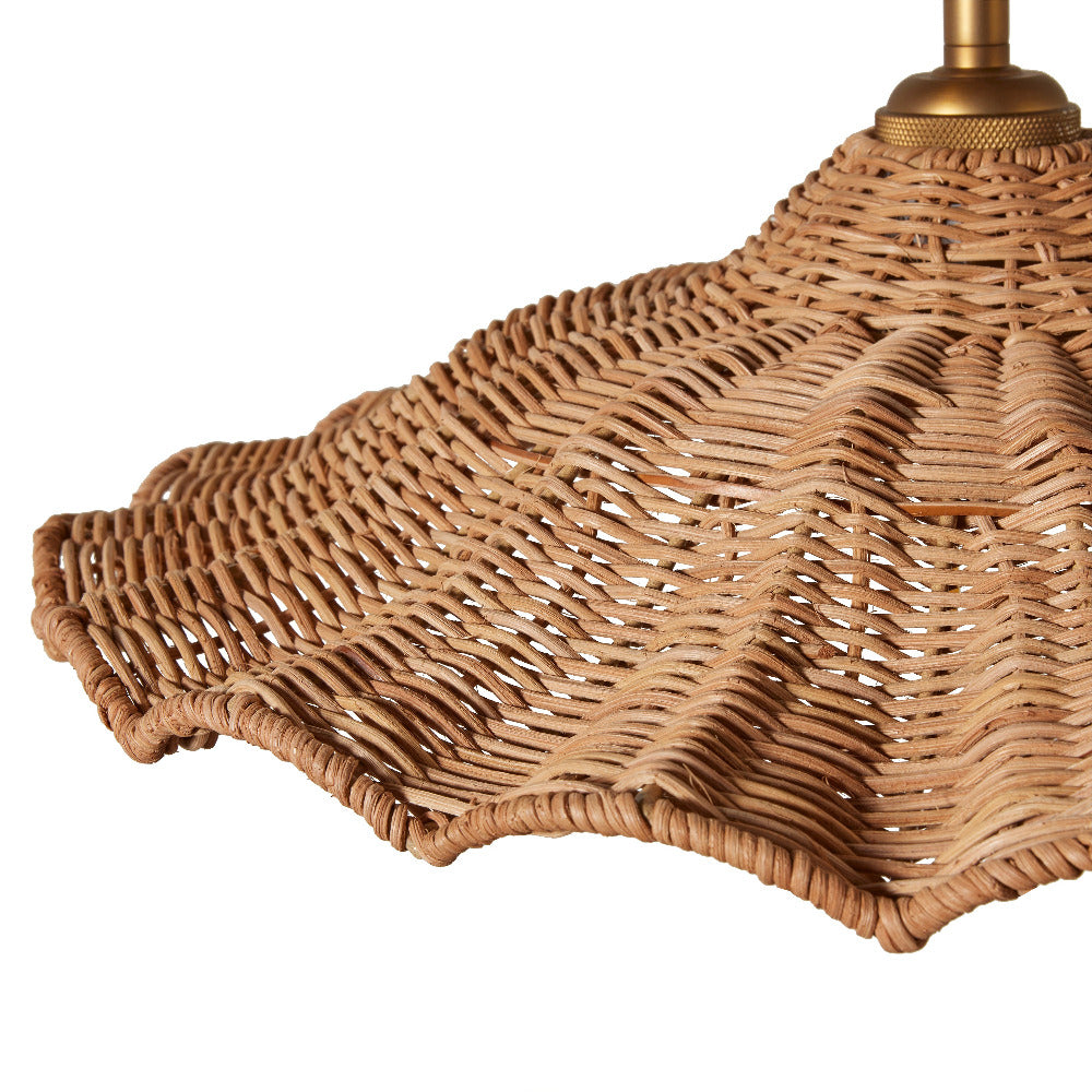 Savannah Woven Rattan Pendant Light texture closeup
