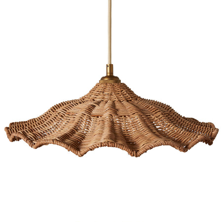 Savannah Woven Rattan Pendant Light wavey details