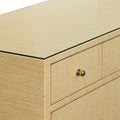 Saxon Natural Grasscloth Dresser corner closeup