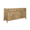 Saxon  Wood Burl  Double Dresser - brass hardware