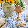 Scalloped Edge Glass Display Box styled with shells