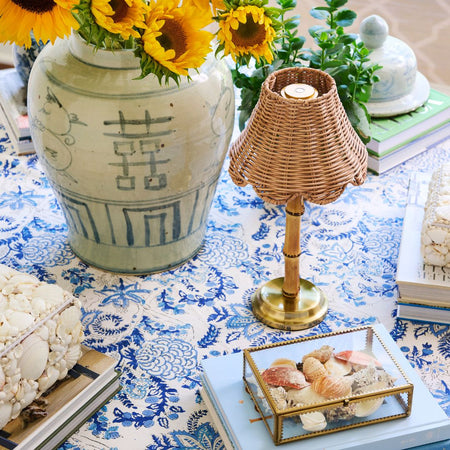 Scalloped Edge Glass Display Box styled with shells