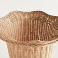 Scalloped Edge Wicker Urn closeup detail