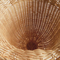 Scalloped Edge Wicker Urn woven texture