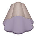 Scalloped Natural Linen Lamp Shade interior view