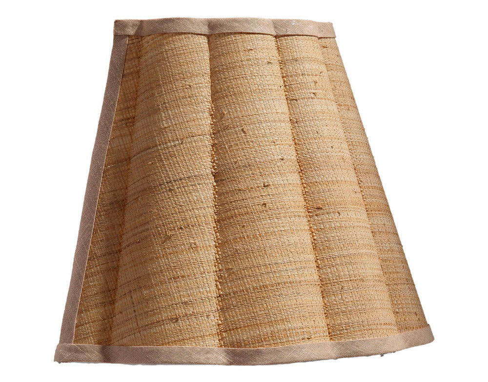 Scalloped Natural Raffia Wall Sconce side view