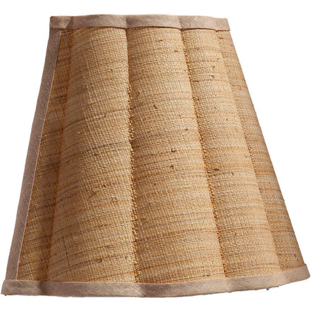 Scalloped Natural Raffia Wall Sconce side view