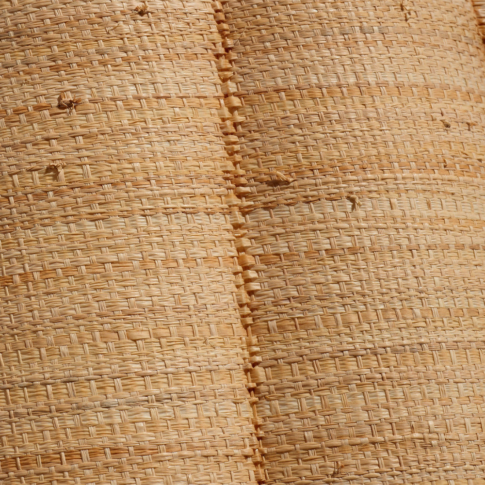 Scalloped Natural Raffia Wall Sconce texture closeup