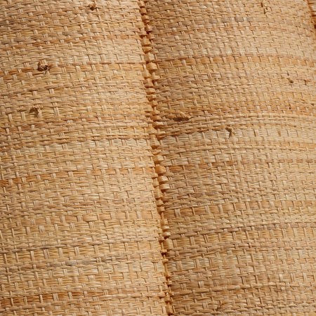 Scalloped Natural Raffia Wall Sconce texture closeup