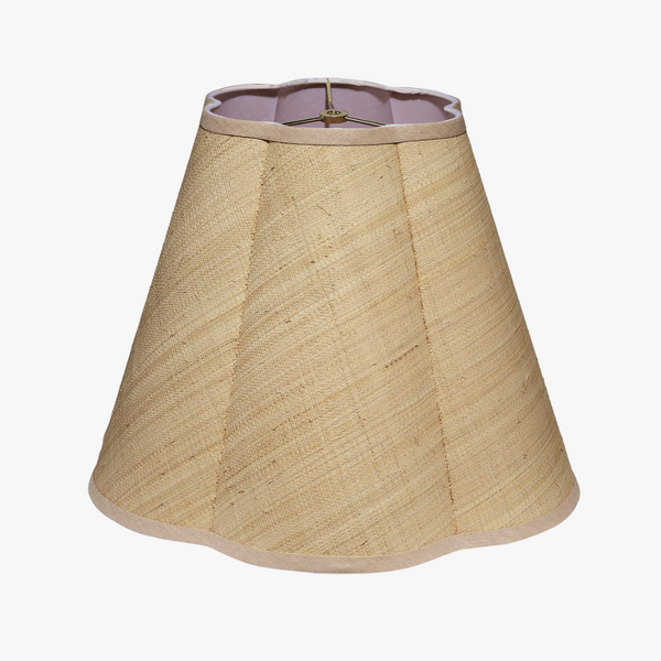 Scalloped Raffia Lamp Shade