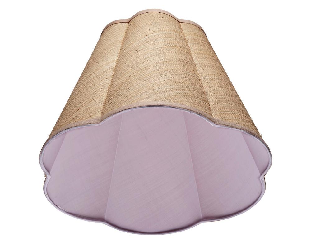 Scalloped Raffia Lamp Shade inside view