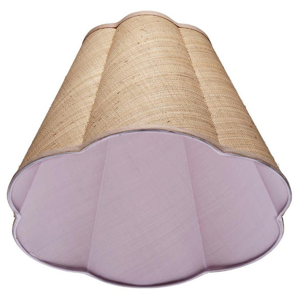 Scalloped Raffia Lamp Shade inside view