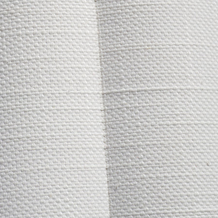 Scalloped White Wall Sconce - textured linen