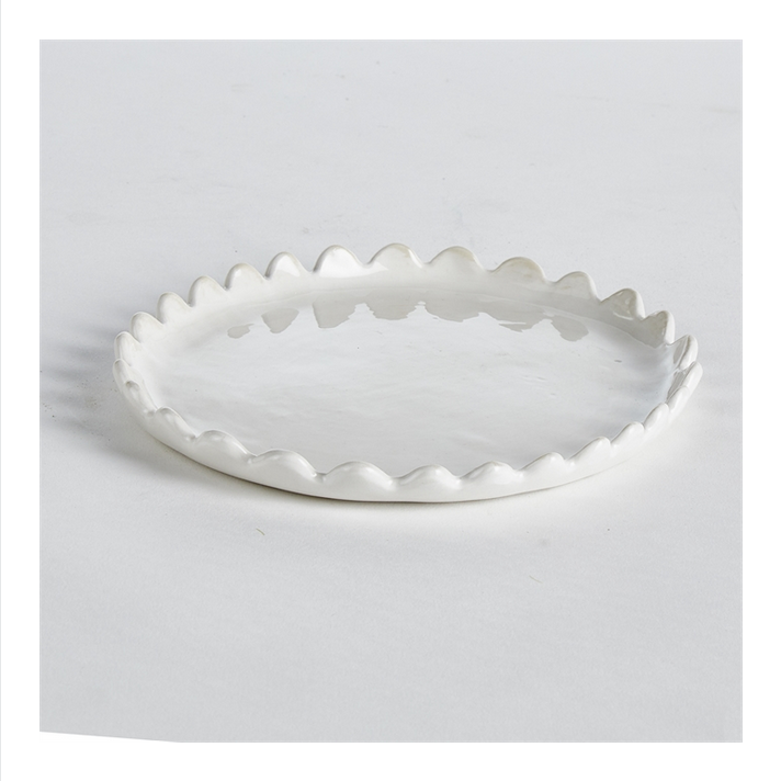 Scalloped Edge Trinket Tray Closeup