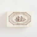 Scrimshaw Boat Trinket Box - Boat Design on Top