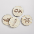 Scrimshaw Sea Life Coaster Set - coastal decor