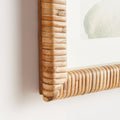 Sea Fern Framed Prints - wrapped rattan frame closeup