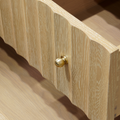 Seaford Fluted Oak Vanity closeup details - Dear Keaton