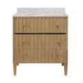 Seaford Fluted Oak Vanity from Dear Keaton - Open Drawers
