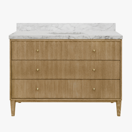 Seaford Fluted Oak Vanity - 48" Wide 