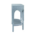 Seascale Light Blue Demilune Scalloped Edge  Console Side View