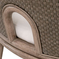 Set of Two Alberhill Dining Chairs - cutout woven basketweave back closeup