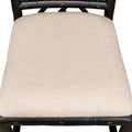 Set of Two Crosby Black Side Chairs - linen seat 