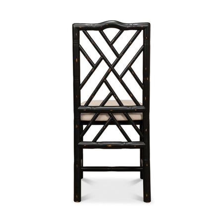 Set of Two Crosby Black Side Chairs back view
