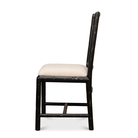 Set of Two Crosby Black Side Chairs side view
