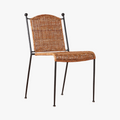 Set of Two Lacoste Side Chairs - iron and wicker