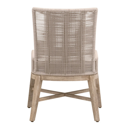 Set of Two Oasis Woven Rope Dining Chairs - Back Pattern