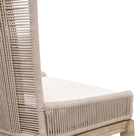 Set of Two Oasis Woven Rope Dining Chairs - Seatback details